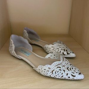 Size 6.5 Betsey Johnson Wedding Flats